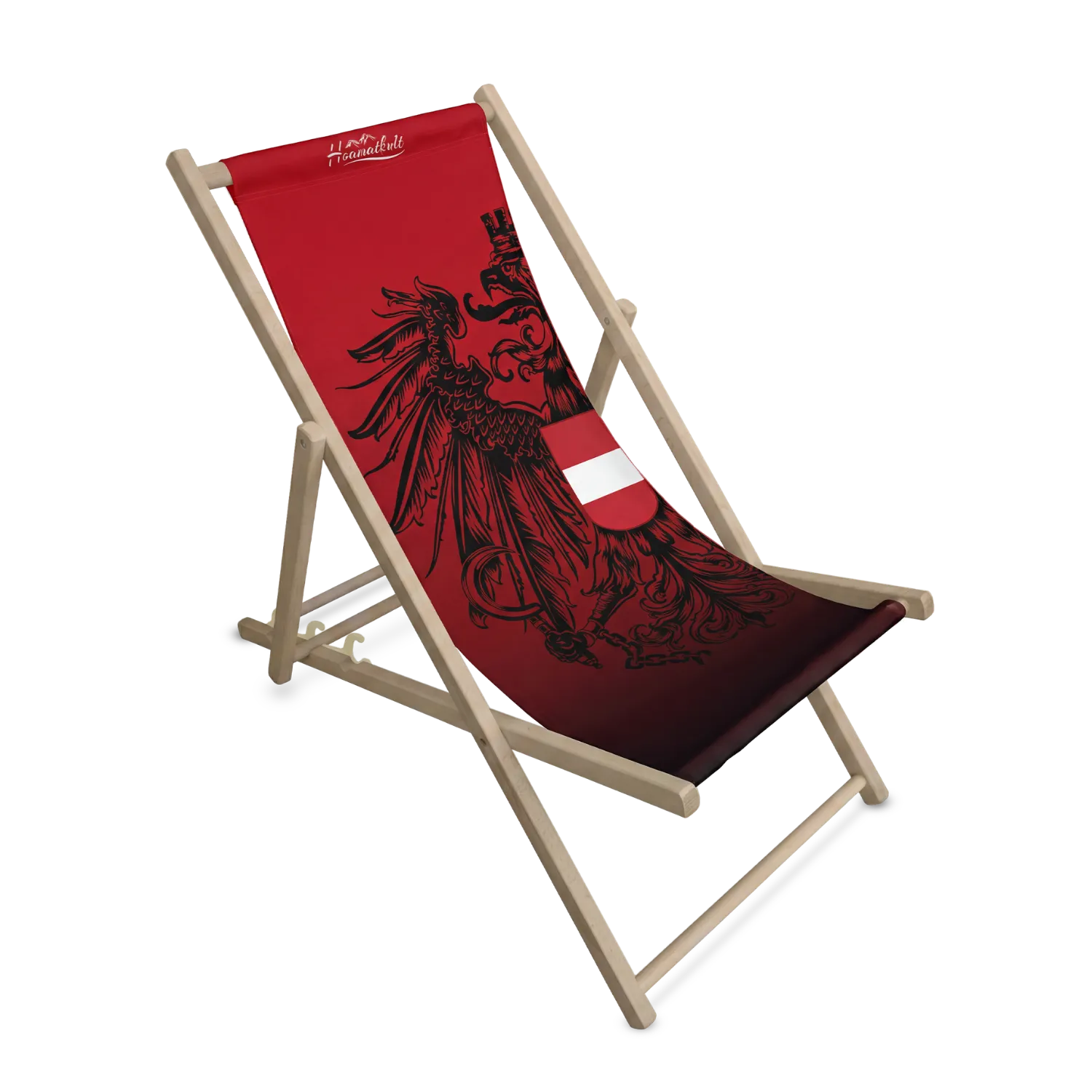 Roter Österreich Adler Strandstuhl