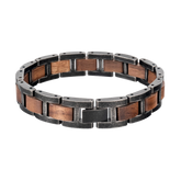 Rustikales Holzarmband Walnuss Edelstahl