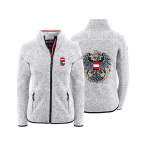 Salzburg Wappen Strickfleece Jacke - ohne Kapuze