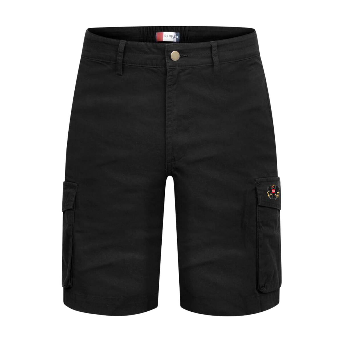 Schwarze Österreich Herren Cargo Shorts #Farbe_Schwarz