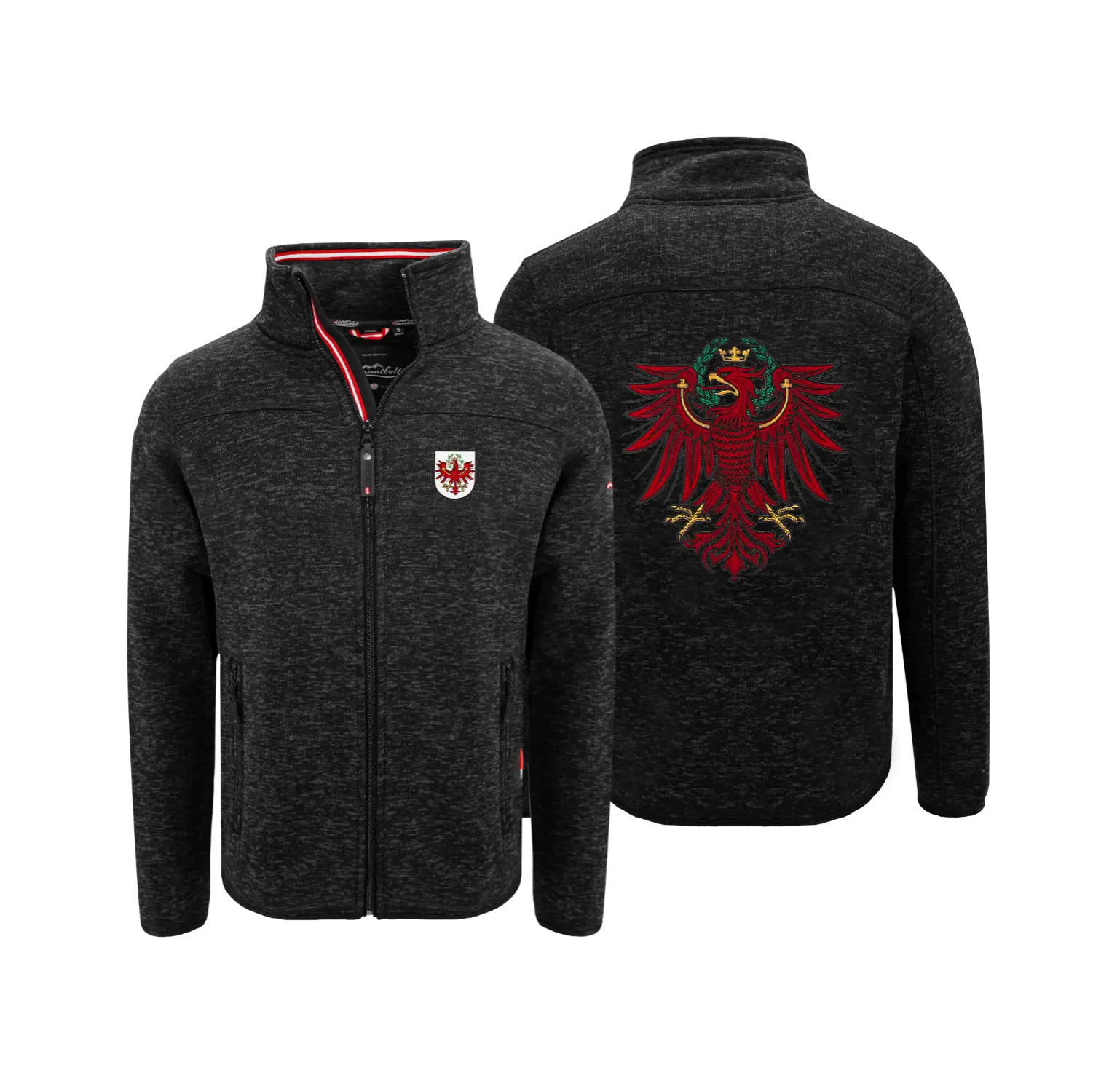 Tirol Kultjacke ohne Kapuze - Schwarz