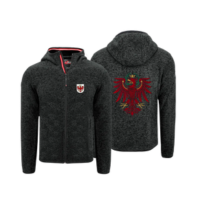 Tirol Kultjacke mit Kapuze - Schwarz
