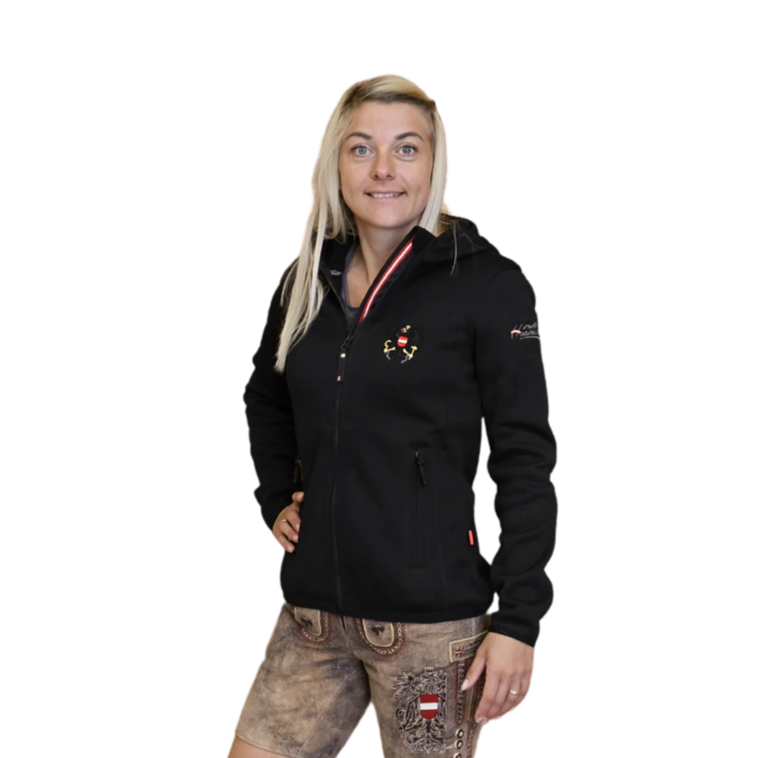 Österreich Kultjacke mit Kapuze - Strickoptik