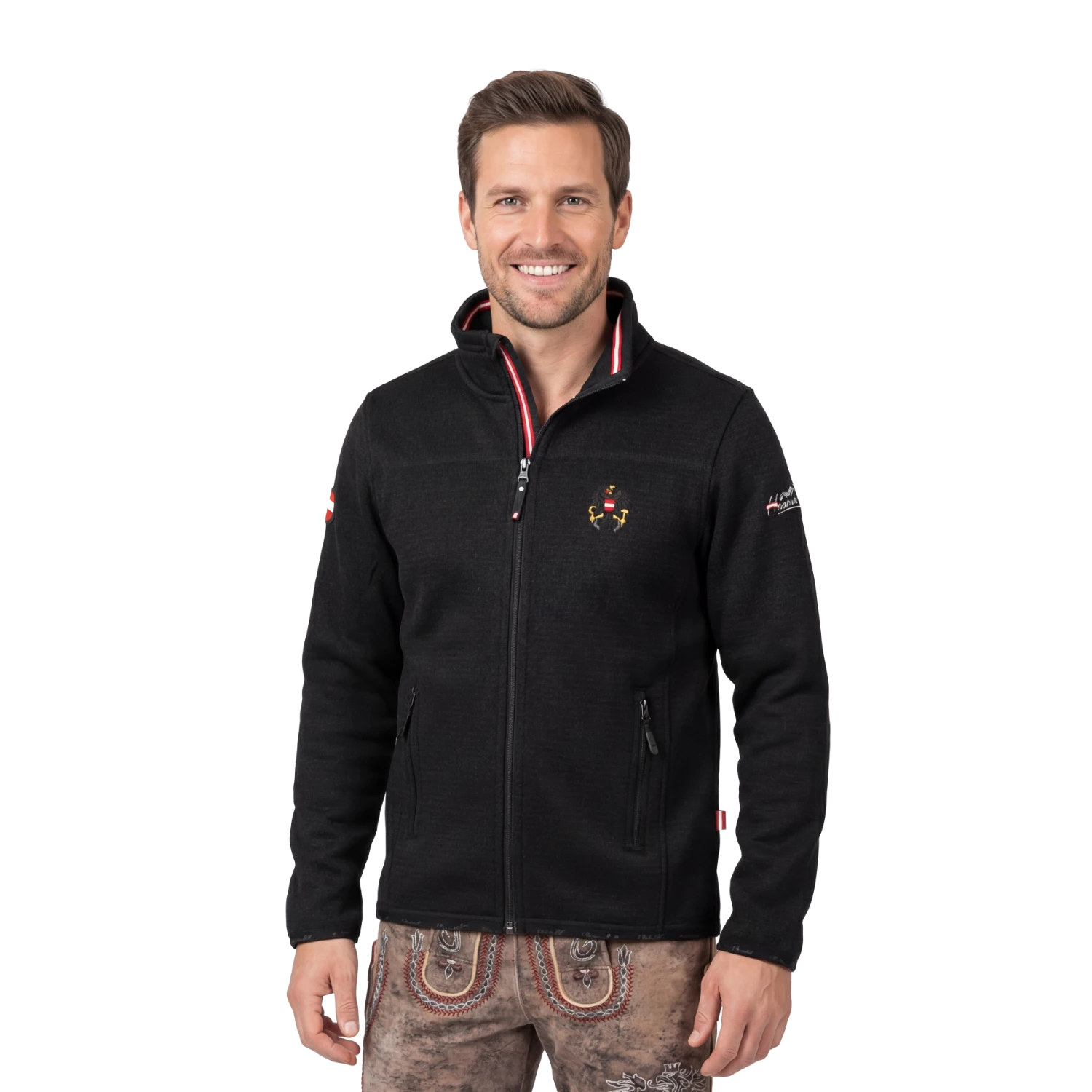 Österreich Kultjacke ohne Kapuze - Strickoptik