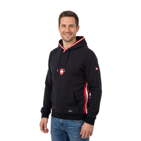 Schwarzer Österreich Hoodie Herren