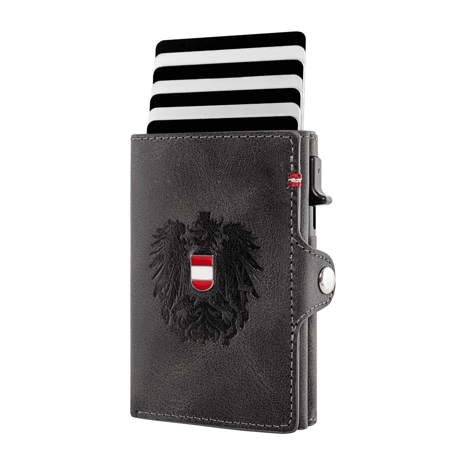 Adler Smart Wallet mit Karten-Pop-Up Funktion aus Echtleder