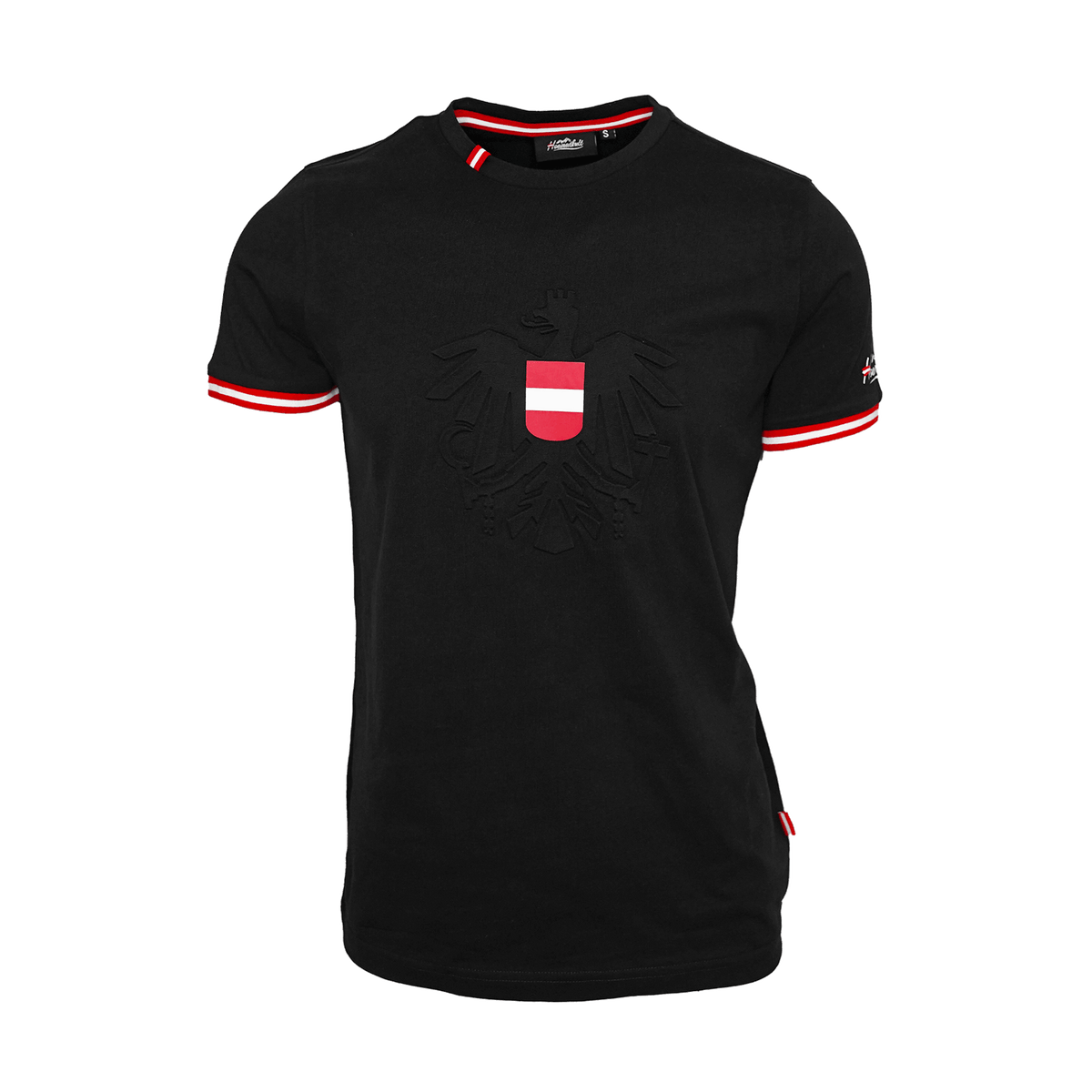 Schwarzes Herren T-Shirt Österreich Adler