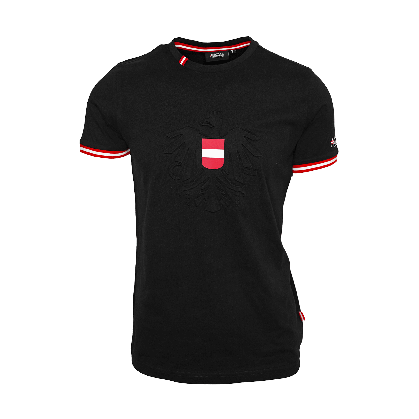 Schwarzes Herren T-Shirt Österreich Adler