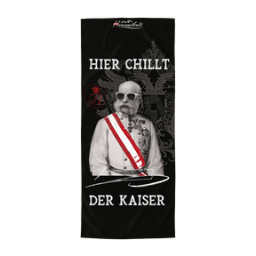 Schwarzes Kaiser Badetuch Hoamatkult