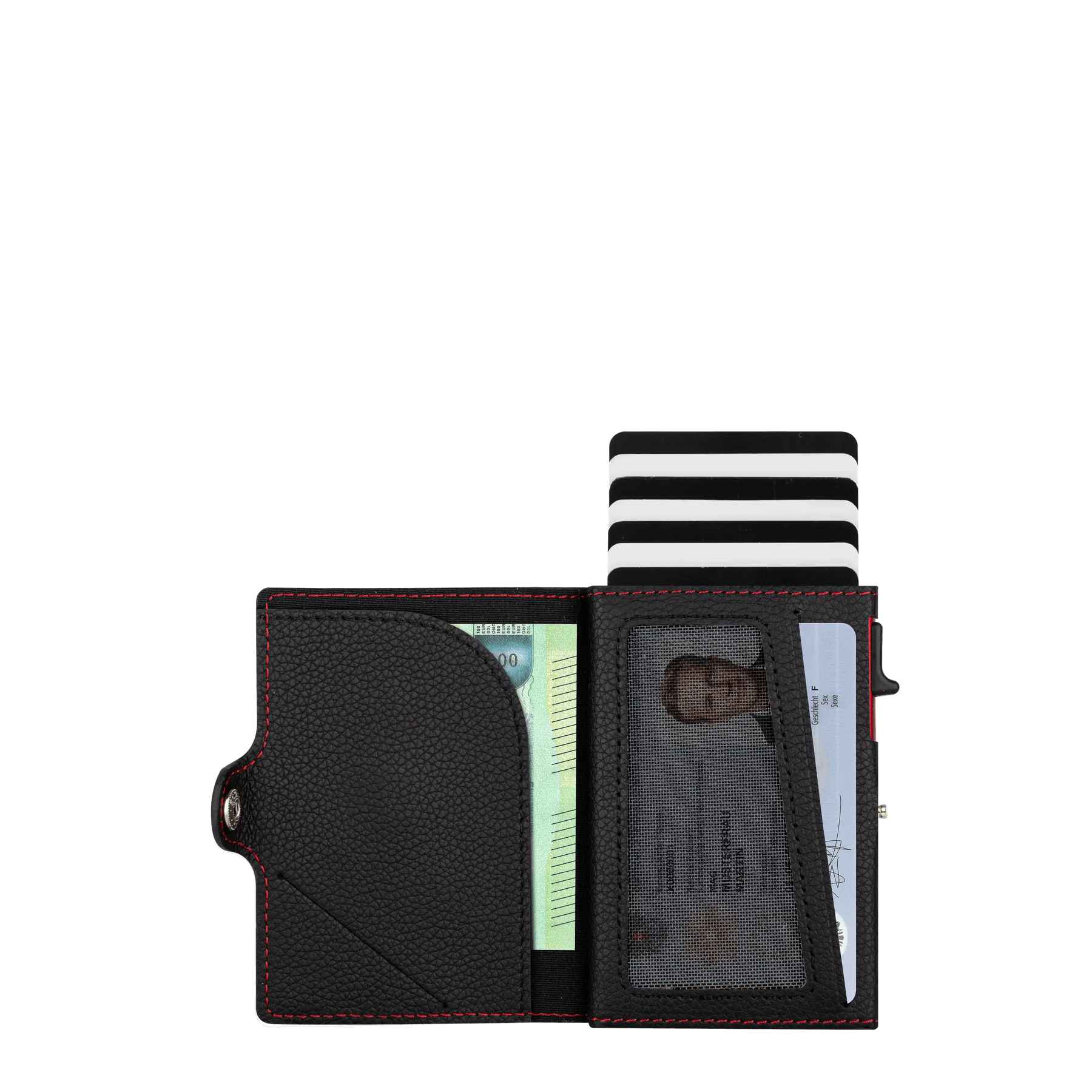 Adler Smart Wallet Bifold mit Karten-Pop-Up Funktion aus Echtleder