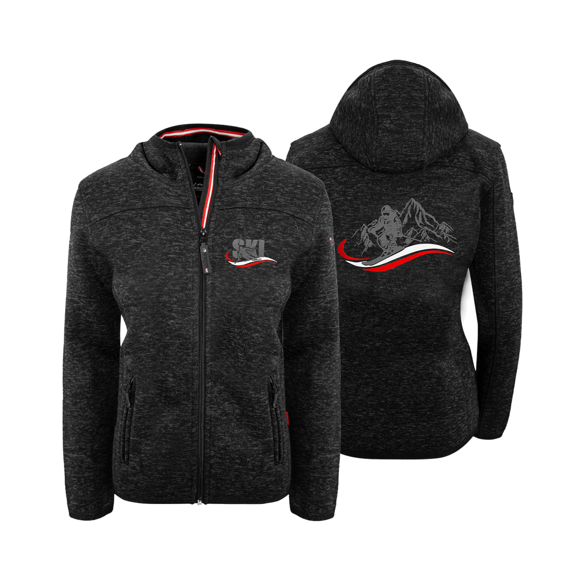 Ski Motiv Kultjacke für Damen schwarz #Farbe_Schwarz