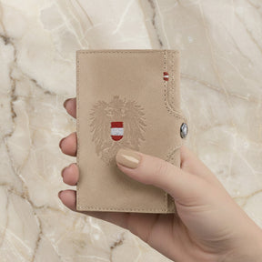 Adler Slim Wallet aus Echtleder mit Spiegel, Münzfach & RFID-Schutz
