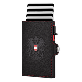 Slim Wallet Kartenhalter schwarz Österreich Adler #Farbe_Schwarz Struktur