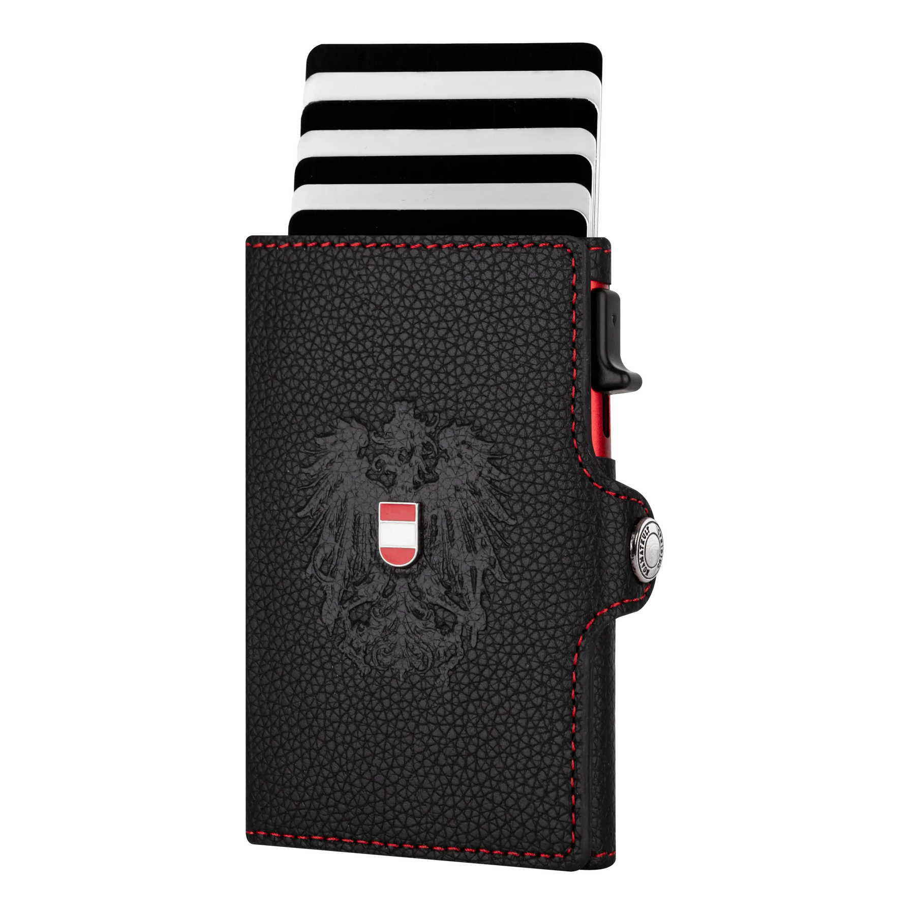 Adler Smart Wallet Bifold mit Karten-Pop-Up Funktion aus Echtleder