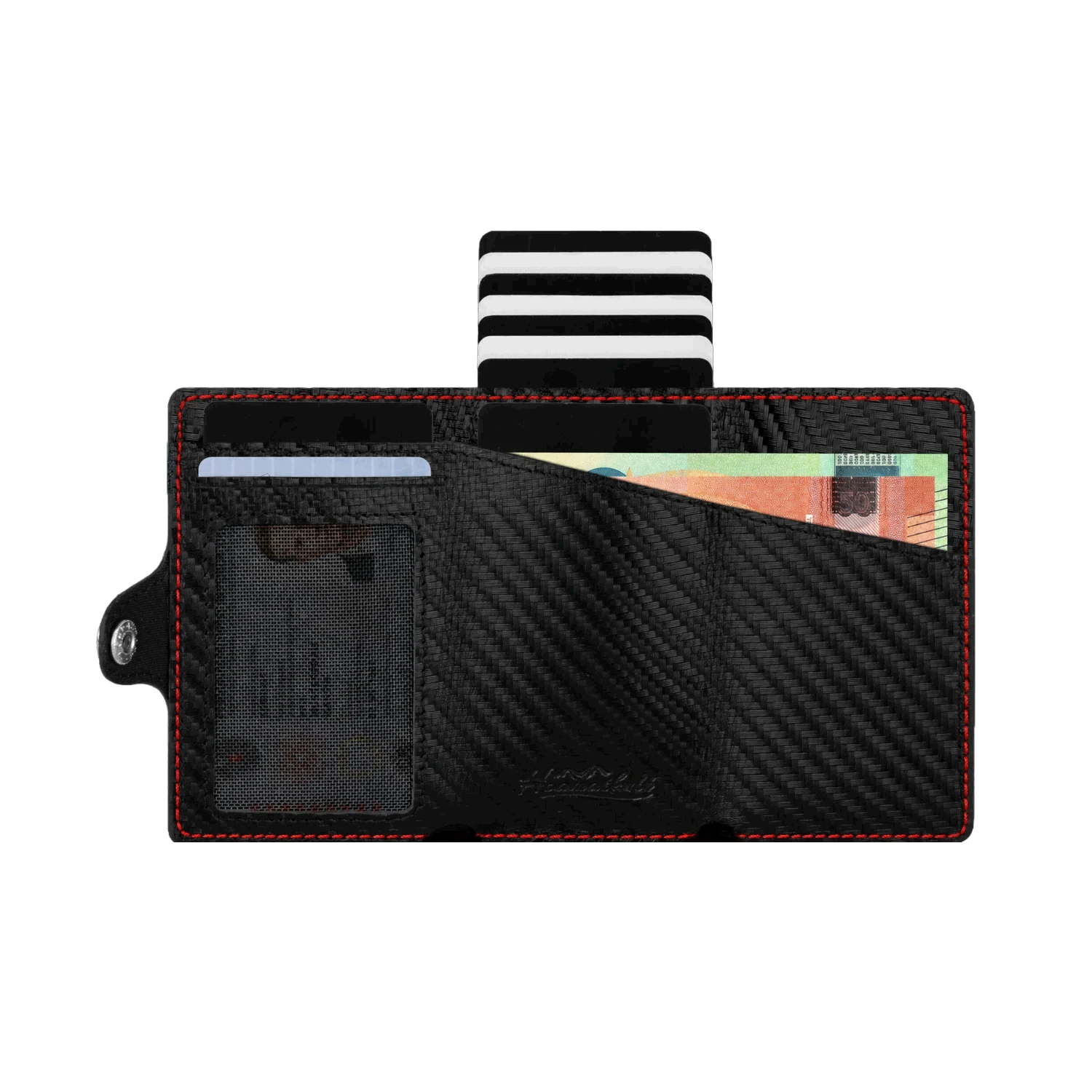 Adler Smart Wallet Trifold mit Karten-Pop-Up Funktion aus Echtleder