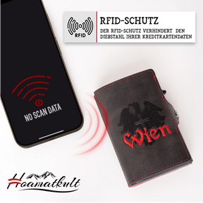 Adler Smart Wallet mit Karten-Pop-Up Funktion aus Echtleder - WIEN