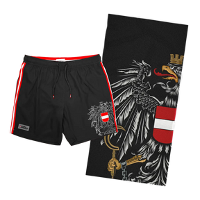 Sommer Kombi Hoamatkult Badehose Badetuch schwarz #Farbe_Schwarz