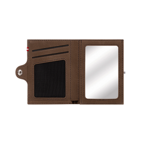 Adler Slim Wallet aus Echtleder mit Spiegel, Münzfach & RFID-Schutz