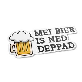 Sticker Mei Bier is ned deppad