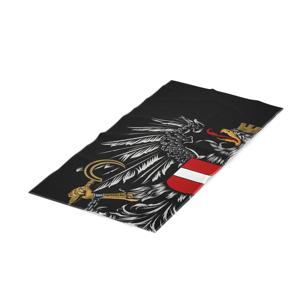 Strandtuch Österreich Adler schwarz Baumwolle