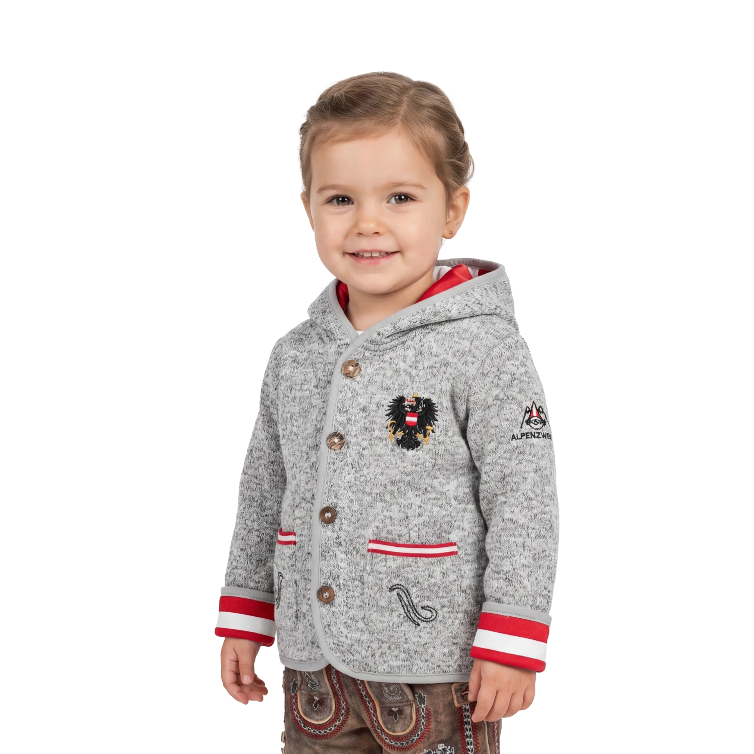 Strickfleece Trachten Jacke Kinder