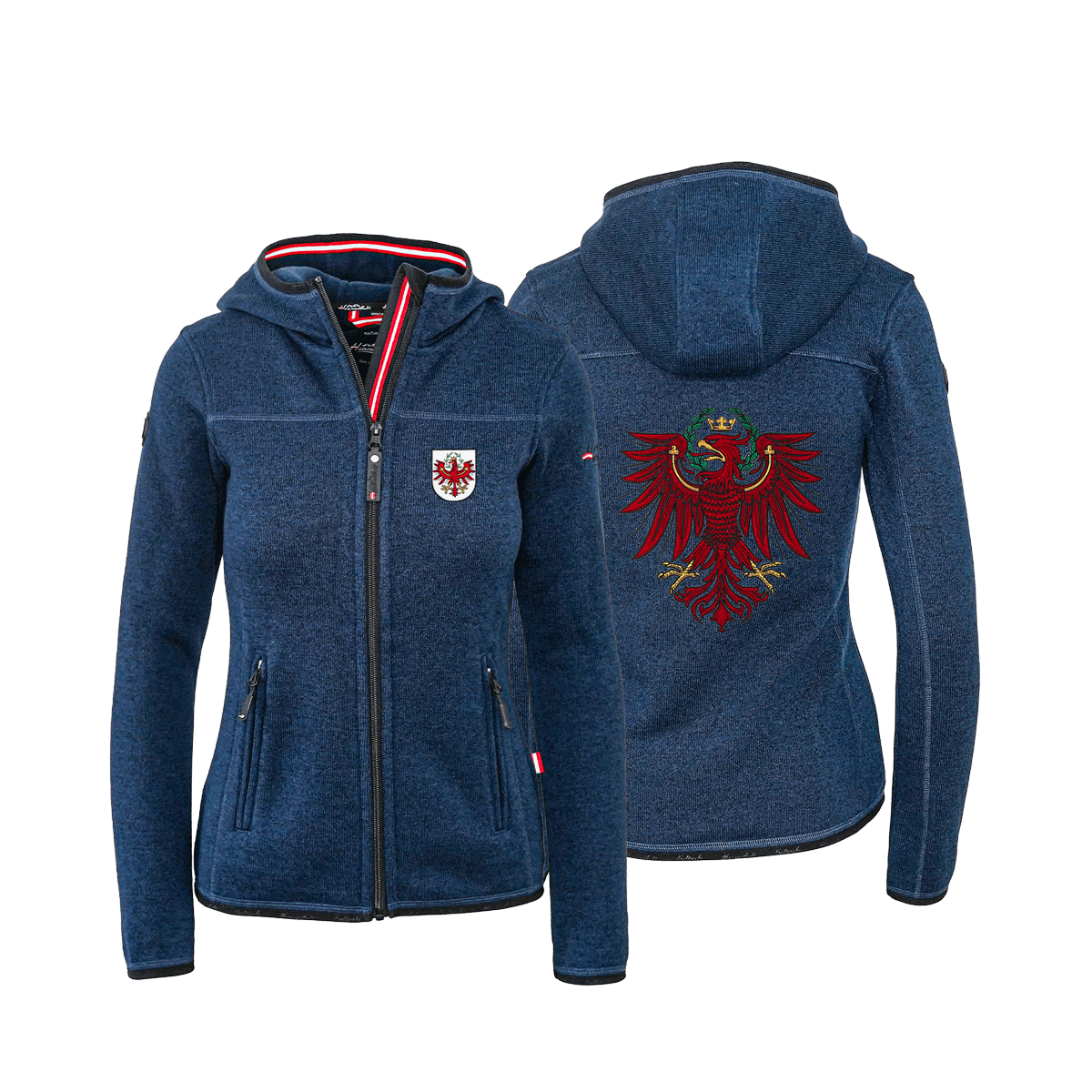 Tirol Adler Damen Fleece Jacke dunkelblau #Farbe_Dunkelblau