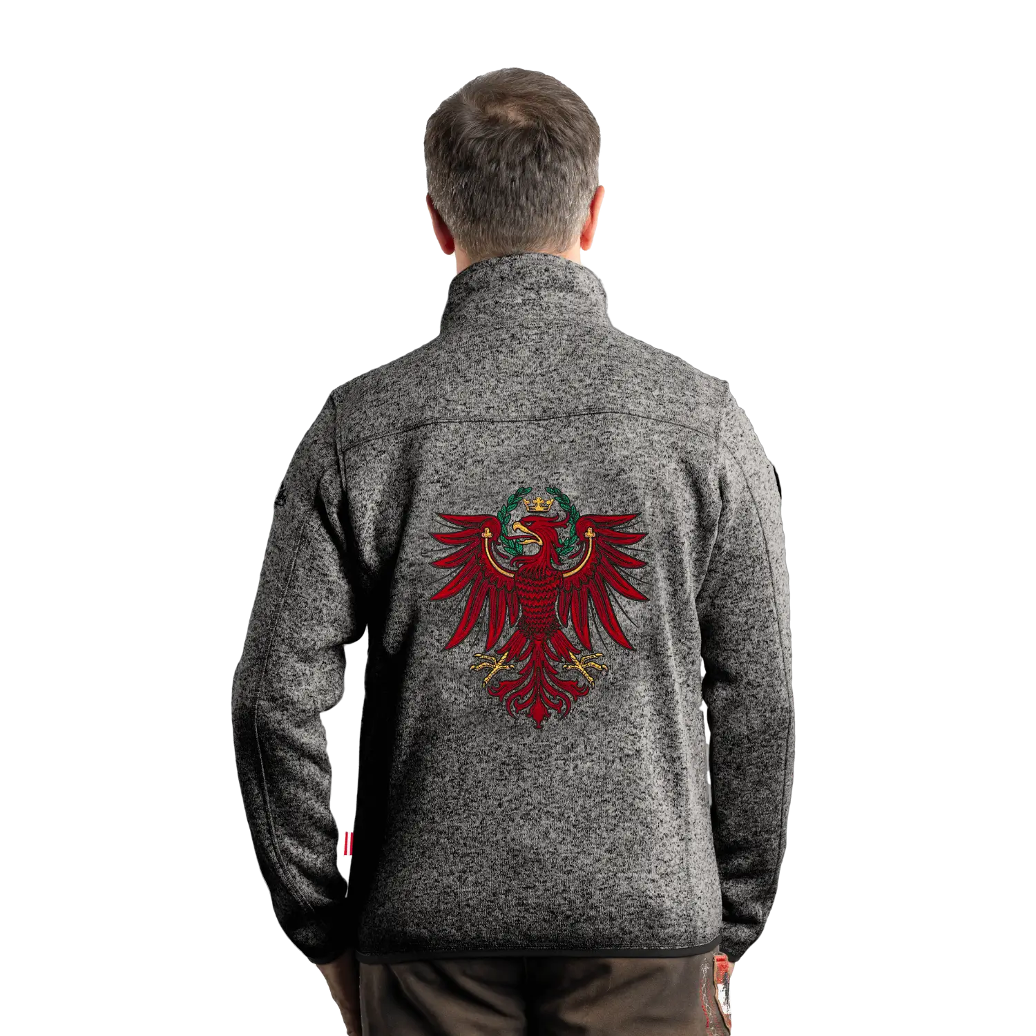 Tirol Kultjacke ohne Kapuze - Dunkelgrau