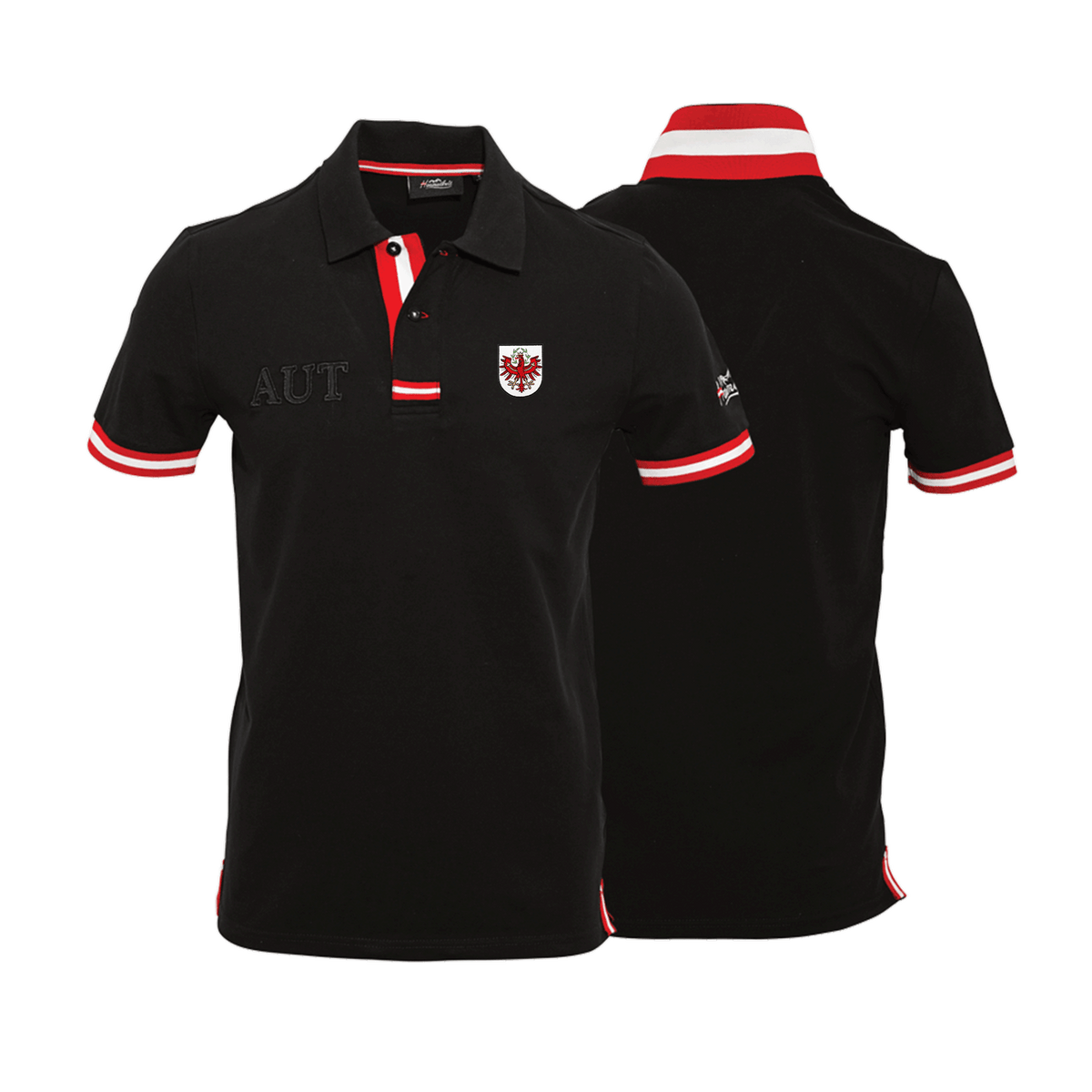 Tirol Adler Polo Shirt Herren schwarz