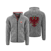 Tirol Adler Strickfleece Jacke ohne Kapuze #Farbe_Dunkelgrau
