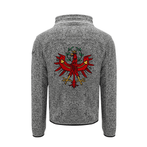 Tirol Fleece Jacke ohne Kapuze Herren dunkelgrau
