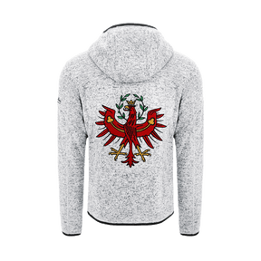 Tirol Wappen Fleece Jacke hellgrau Herren