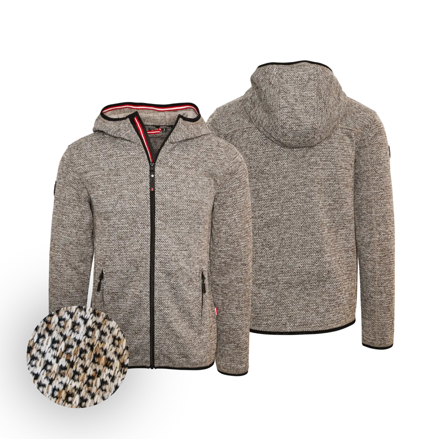 Hoamatkult Kultjacke mit Kapuze - Strickoptik