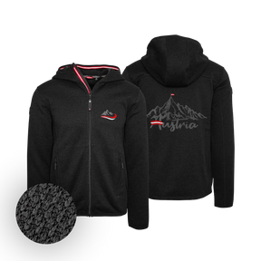Berg Kultjacke mit Kapuze - Strickoptik
