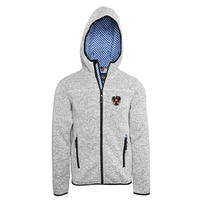Österreich Trachten Kultjacke mit Kapuze - Karo Blau