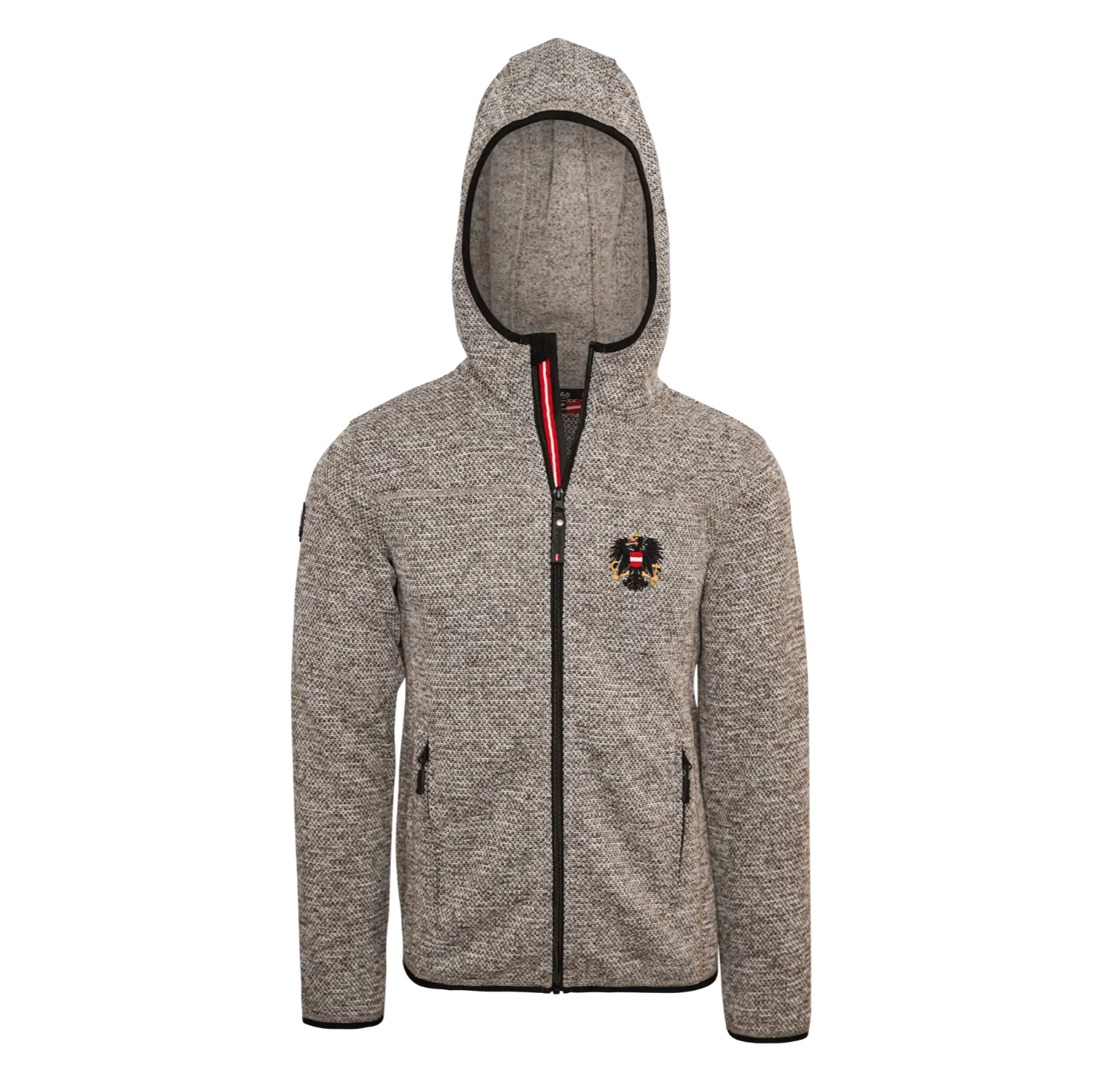 Österreich Kultjacke mit Kapuze - Strickoptik