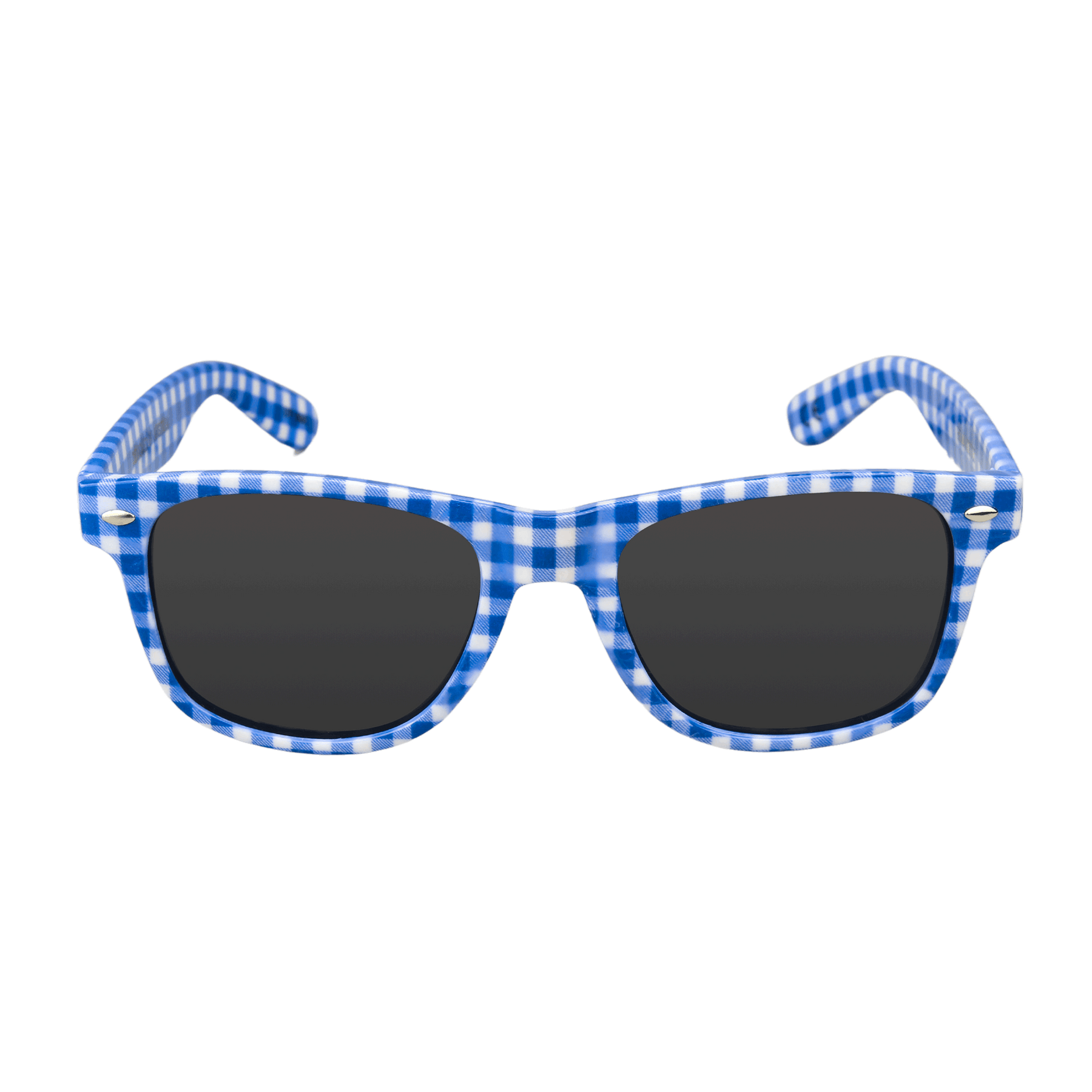 Trachten Karo Sonnenbrille blau