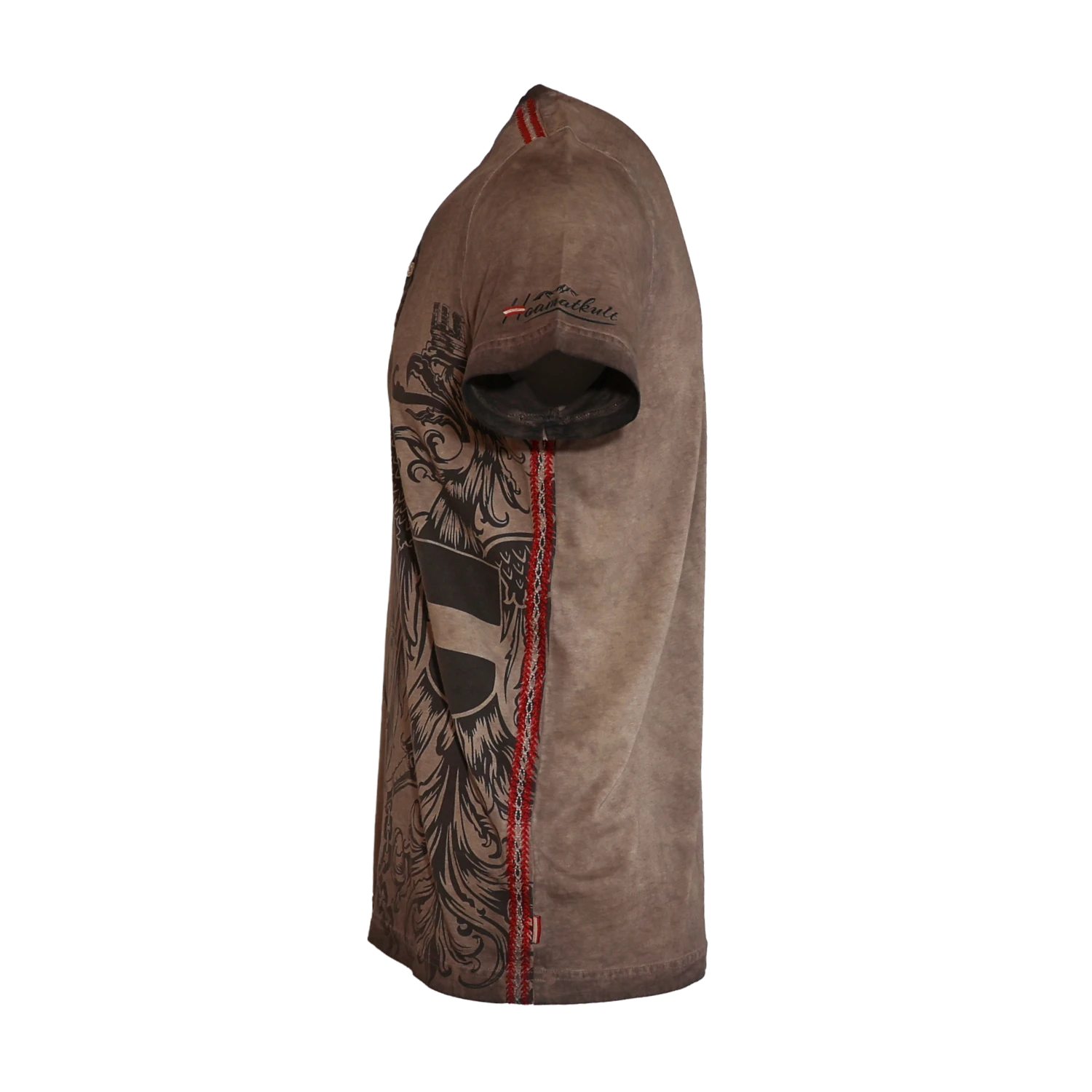 Österreich Adler Vintage Trachten T-Shirt - Dunkelbraun