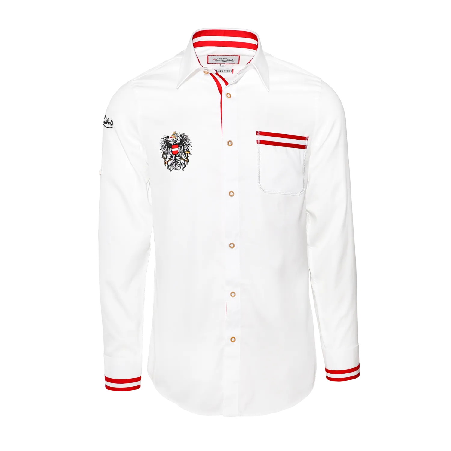 Trachtenhemd Herren weiß Österreich Adler 