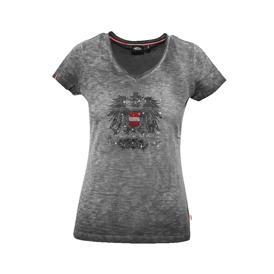 Trachtenshirt Damen Österreich Adler #Farbe_Dunkelgrau