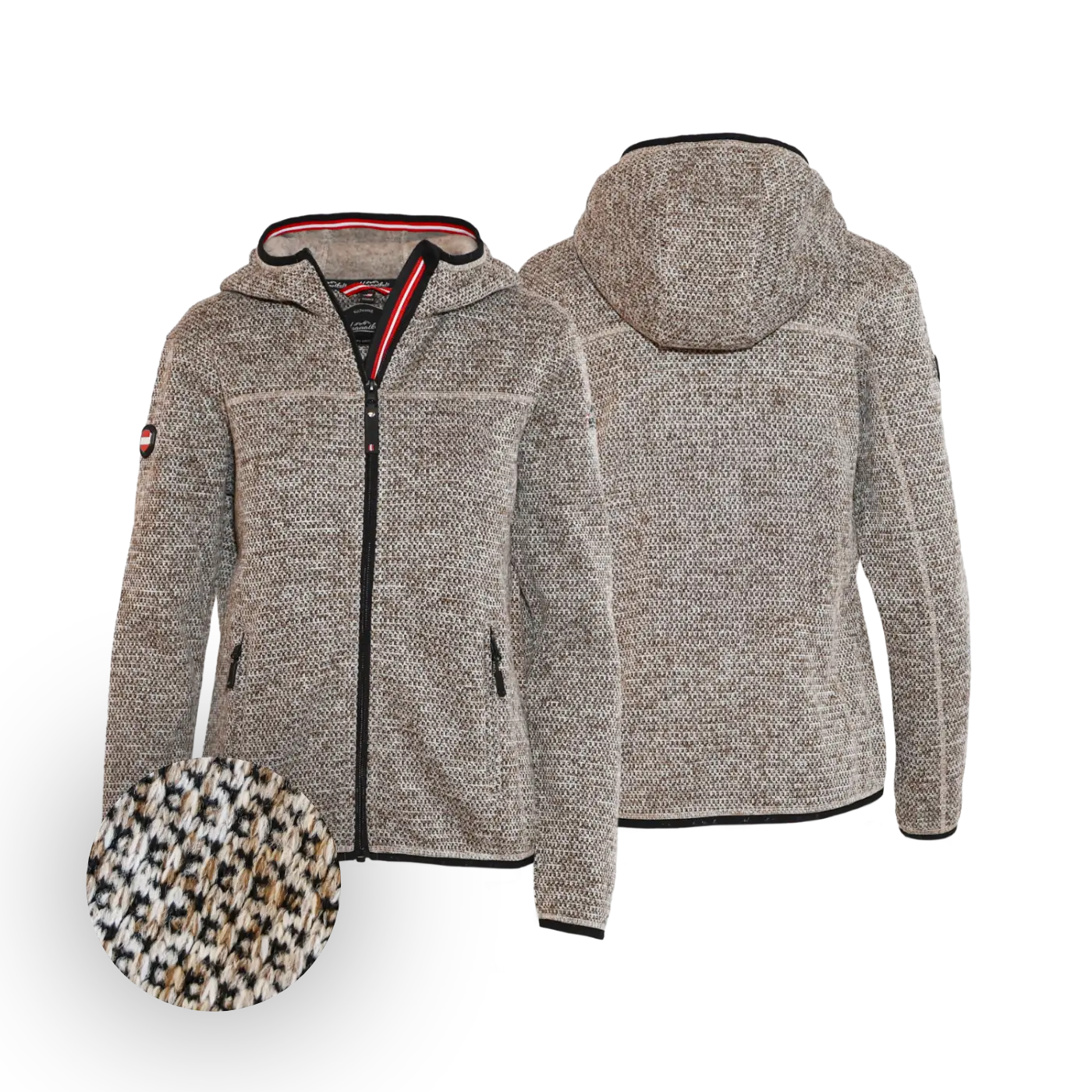 Hoamatkult Kultjacke mit Kapuze - Strickoptik