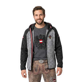 Österreich Raglan Kultjacke mit Kapuze - Kontrastoptik