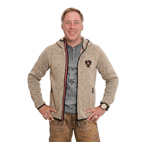 LIMITIERTE Österreich Adler Kultjacke mit Kapuze - Sandbraun
