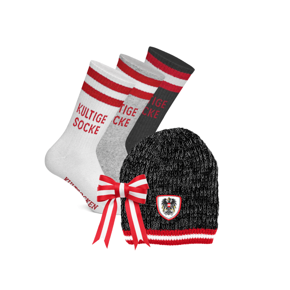 von Kopf bis Fuß dunkelgrau kultige Socken Kultbeanie #Farbe_Schwarz