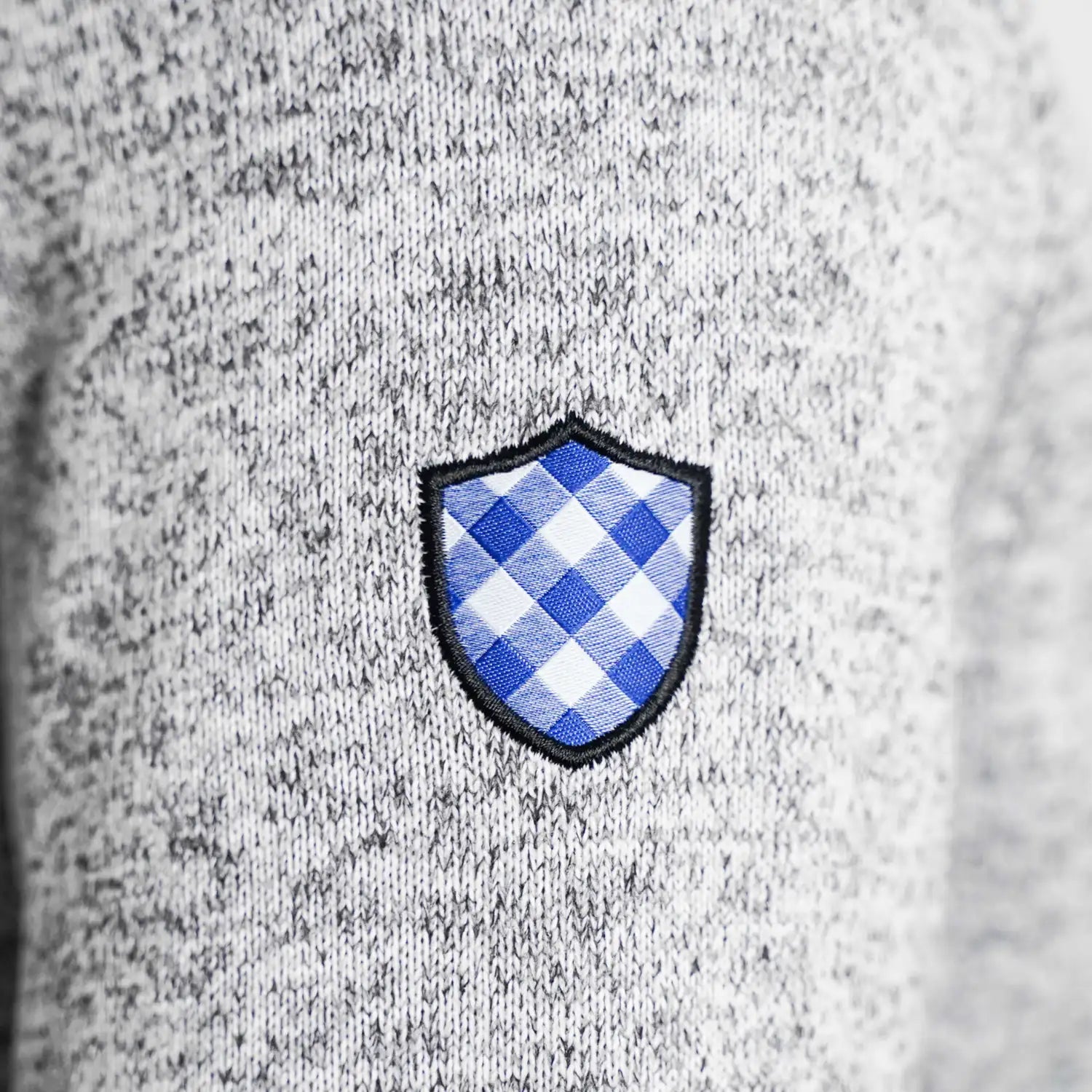 Österreich Trachten Kultjacke mit Kapuze - Karo Blau