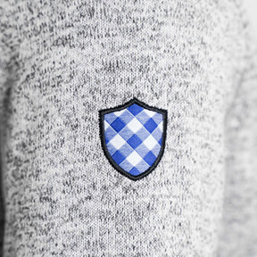 Österreich Trachten Kultjacke mit Kapuze - Karo Blau