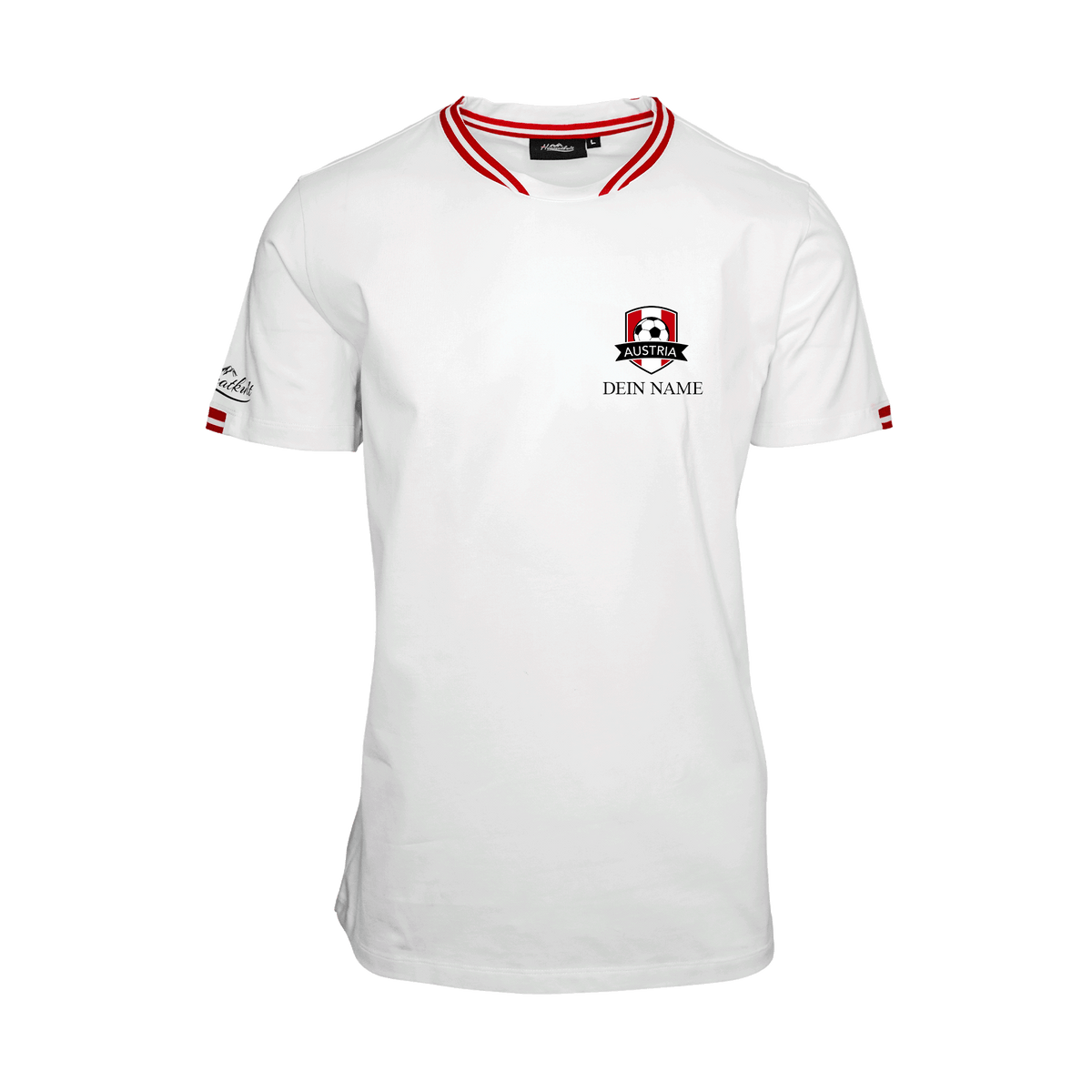 Weißes Fußball Fan T-Shirt personalisierbar #Farbe_Weiß