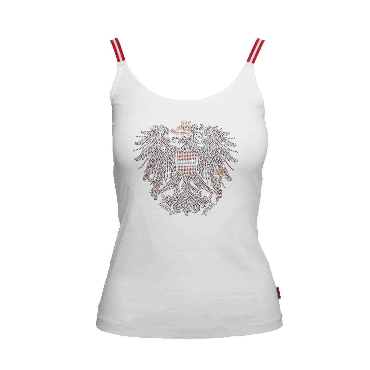 Weißes Glitzer Tanktop Damen #Farbe_Weiß