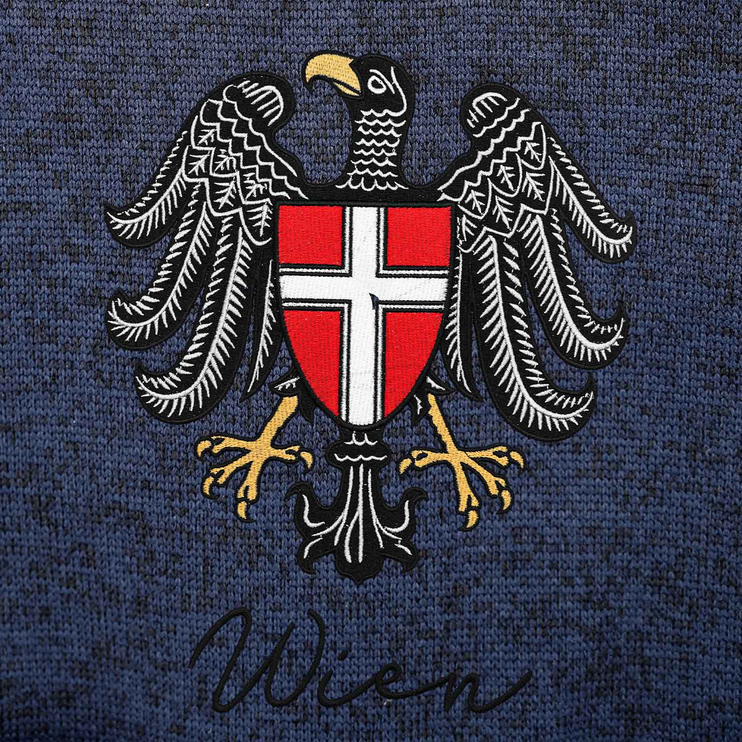 Wien Stickerei dunkelblau