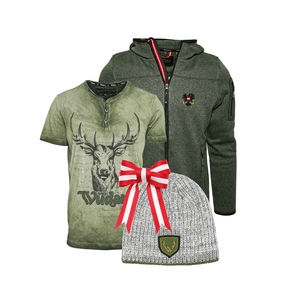 Geschenkpaket Weihnachten - Wüdara Jacke, Wüdara T-Shirt & Wüdara Beanie