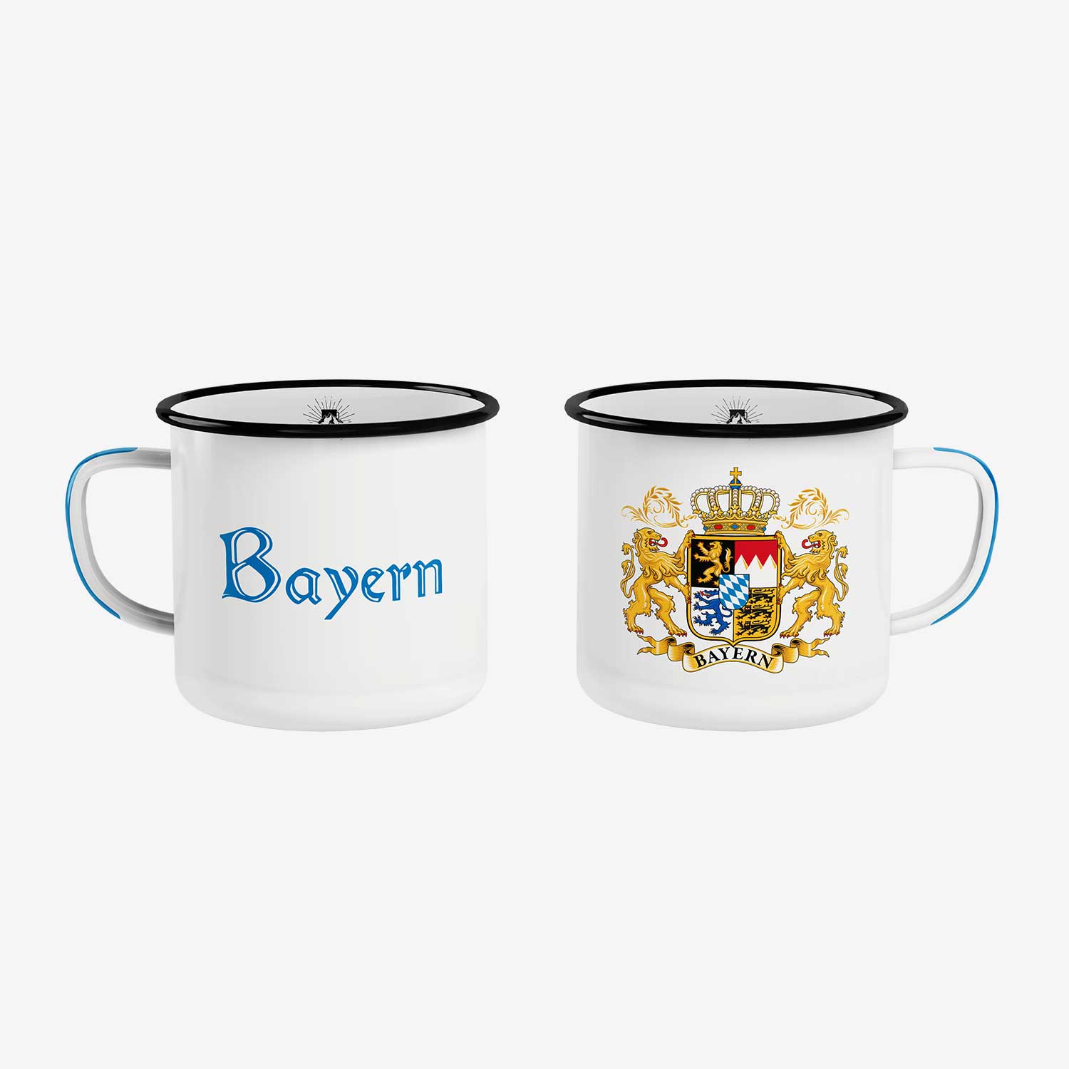 Bayern Wappen Emaille Tasse